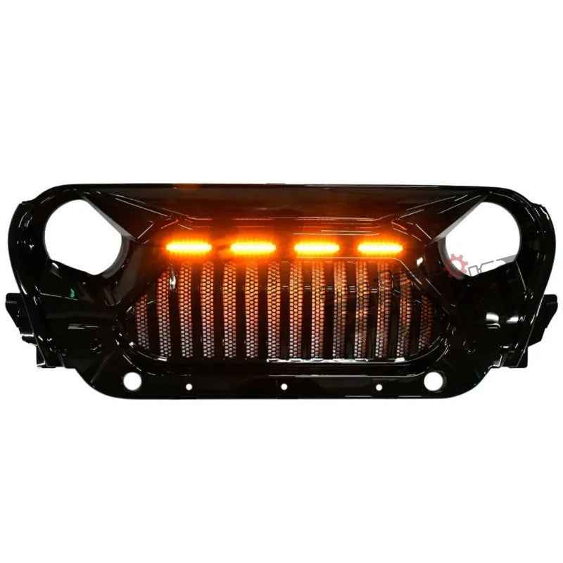 Mahindra Thar Front Gloss Black Angry Bird ABS Grill With LED – Premium Quality Desi