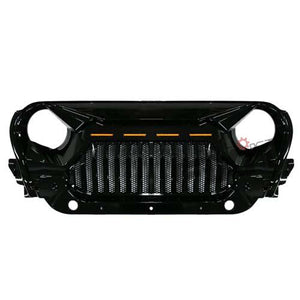 Mahindra Thar Front Gloss Black Angry Bird ABS Grill With LED