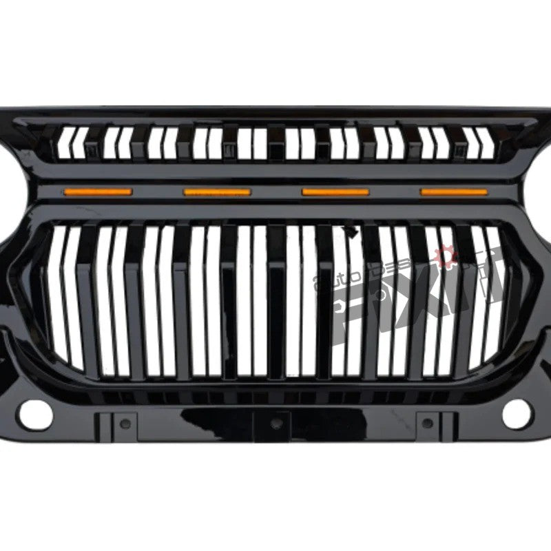 AutoStylenn Mahindra Thar Top Fire Grill With LED Matt Black Gloss Black For MAHINDRA THAR Compatible with MAHINDRA Thar Vehicle_1