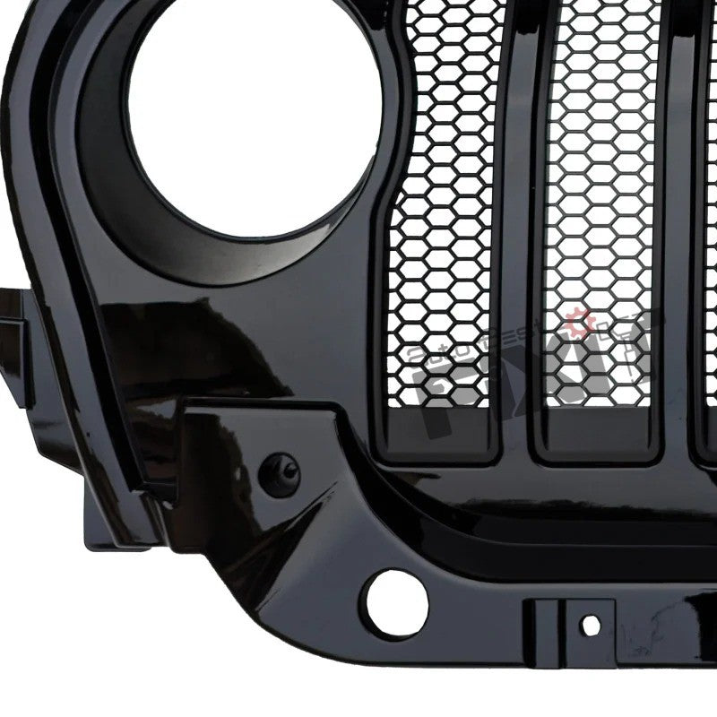 AutoStylenn Mahindra Thar Wrangler Style 7-Slot ABS Front Grill Gloss Black For MAHINDRA THAR Compatible with MAHINDRA Thar Vehicle_1