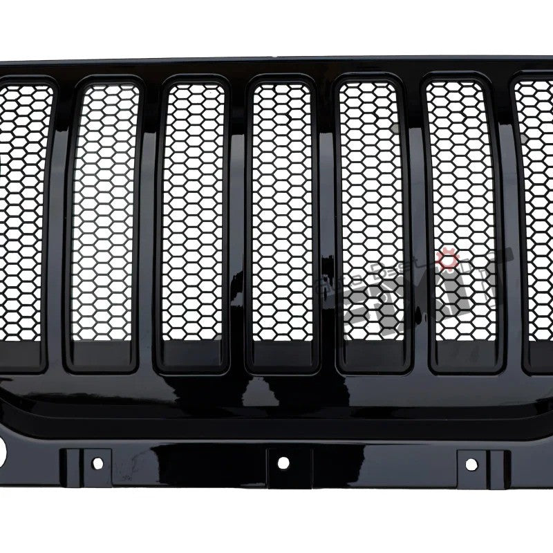 AutoStylenn Mahindra Thar Wrangler Style 7-Slot ABS Front Grill Gloss Black For MAHINDRA THAR Compatible with MAHINDRA Thar Vehicle_2