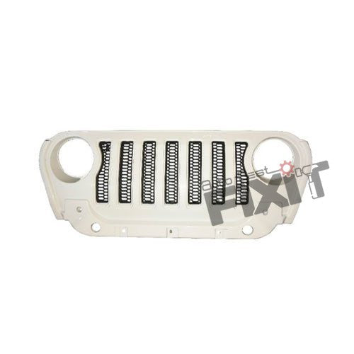AutoStylenn Mahindra Thar Wrangler Style 7-Slot ABS Front Grill White For MAHINDRA THAR Compatible with MAHINDRA Thar Vehicle