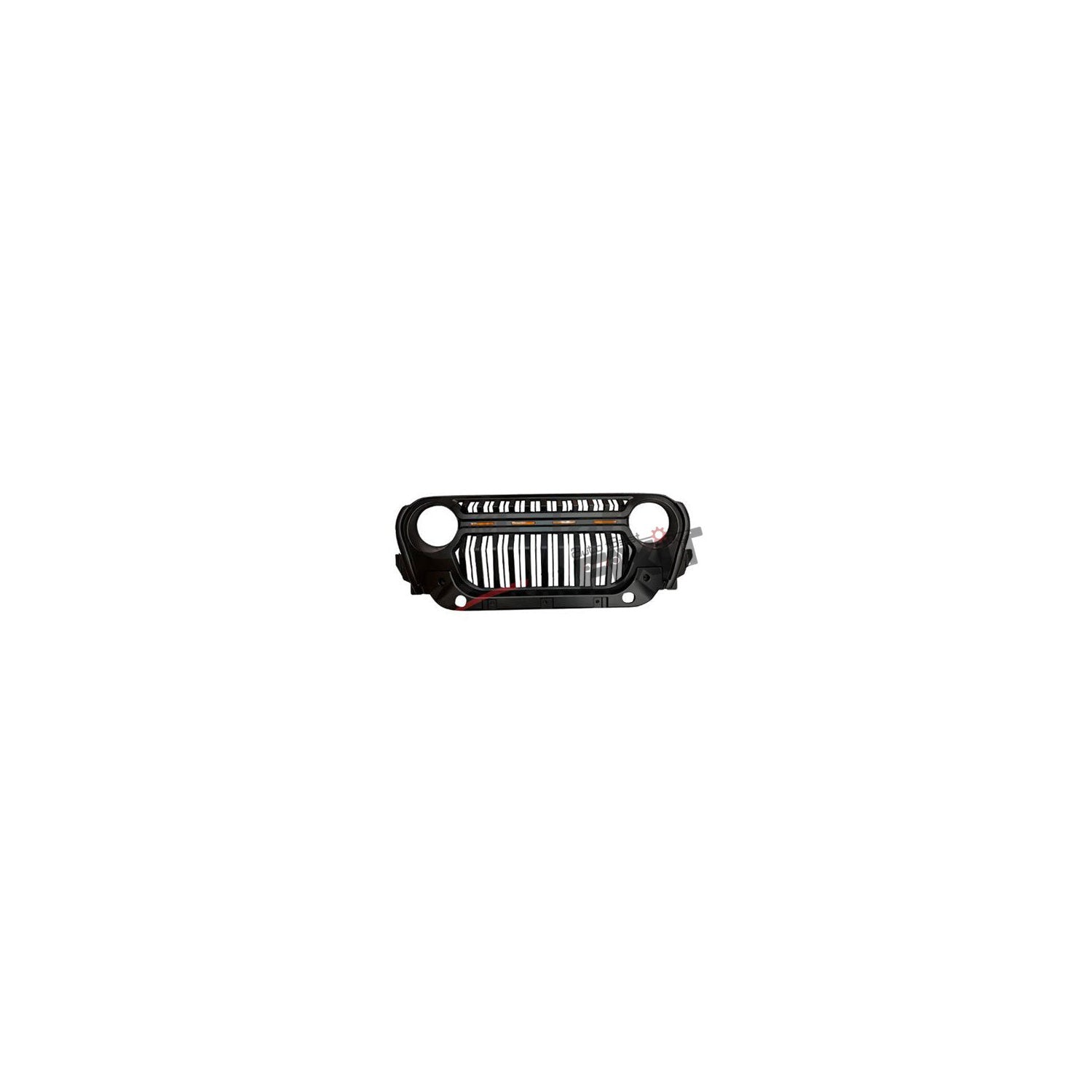 AutoStylenn Mahindra Thar Top Fire ABS Front Grill Gloss Black with LED Lights For MAHINDRA THAR Compatible with MAHINDRA Thar Vehicle