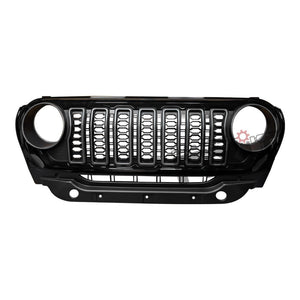 Thar Roxx Rubicon 2025 Looks Grill in Gloss Black with Metallic Gray Slots