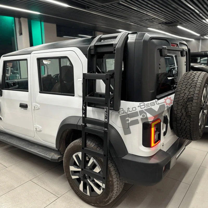 AutoStylenn Thar Roxx Stellar Ladder Defender Style For MAHINDRA THAR ROXX Compatible with MAHINDRA Thar Roxx Vehicle_3