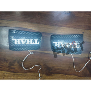 AutoStylenn Mahindra Thar Mirror Cover with LED Black & Carbon For MAHINDRA THAR Compatible with MAHINDRA Thar Vehicle