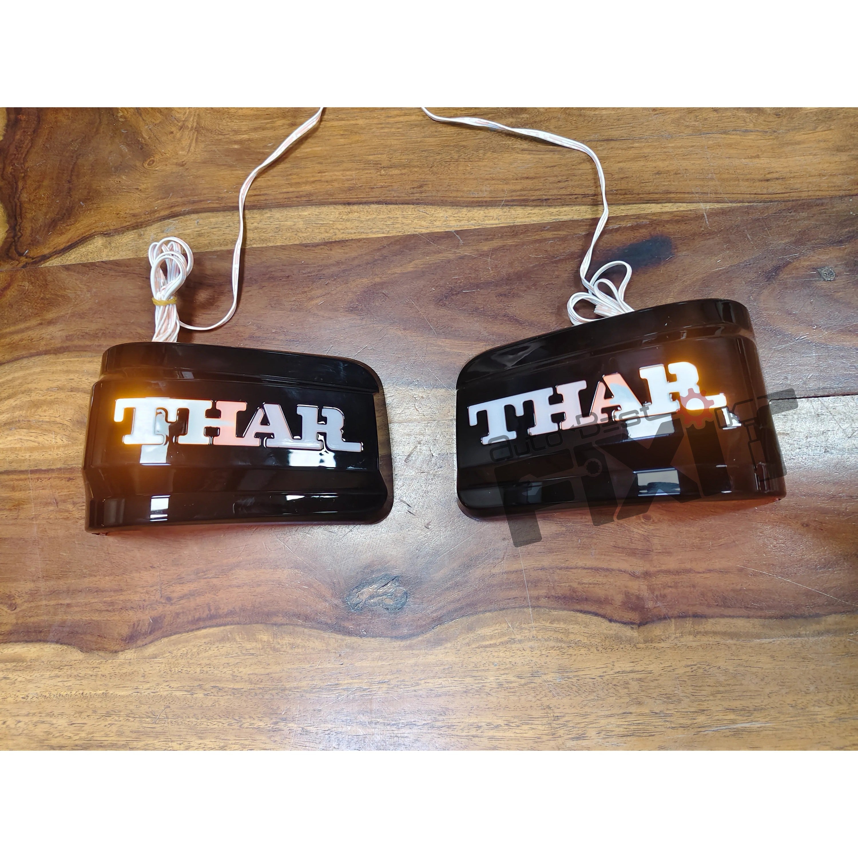 AutoStylenn Mahindra Thar Mirror Cover with LED Black & Carbon For MAHINDRA THAR Compatible with MAHINDRA Thar Vehicle_4