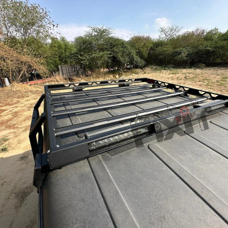 AutoStylenn Mahindra Thar Rear Half Roof Rack With Light Bar For MAHINDRA THAR Compatible with MAHINDRA Thar Vehicle_2