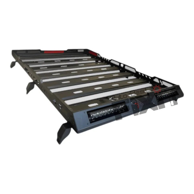 AutoStylenn Mahindra Thar Full Roof Rack With Light Bar For MAHINDRA THAR Compatible with MAHINDRA Thar Vehicle