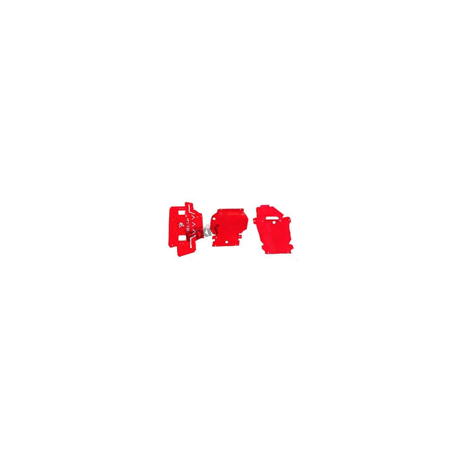 AutoStylenn Mahindra Thar Underbody Shield Red 3 Set For MAHINDRA THAR Compatible with MAHINDRA Thar Vehicle