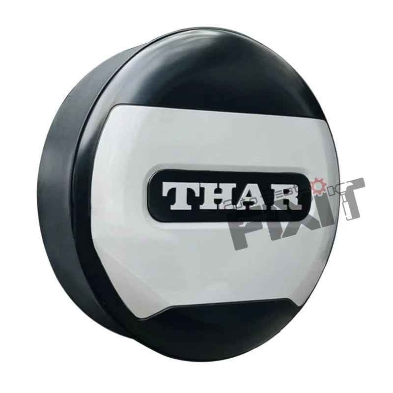 Mahindra Thar Stepney Cover Defender Style Black & White – Premium Quality Desi