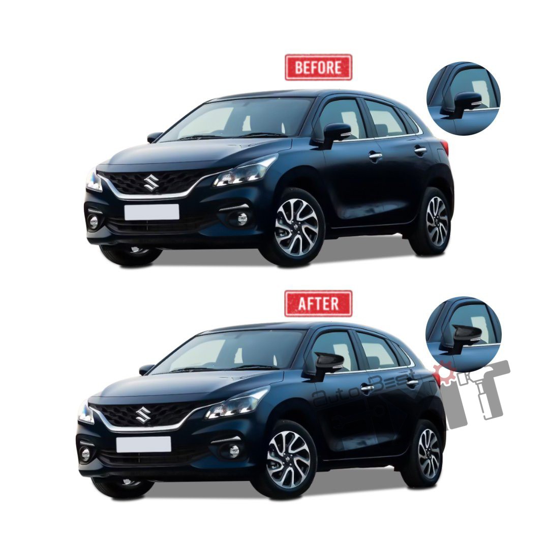 AutoStylenn Maruti Suzuki Baleno Batman Style Mirror Covers For MARUTI BALENO Compatible with MARUTI Baleno Vehicle_2