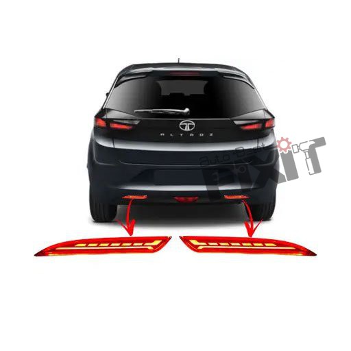 AutoStylenn Tata Altroz Bumper Reflector Scanning With Matrix For TATA ALTROZ Compatible with TATA Altroz Vehicle_1