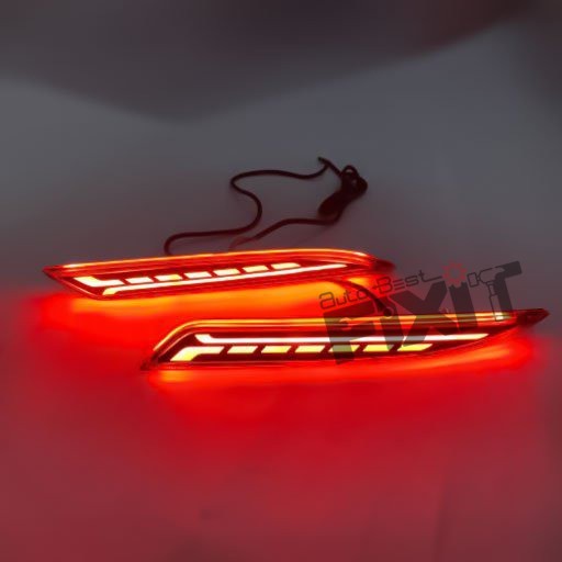 AutoStylenn Tata Altroz Bumper Reflector Scanning With Matrix For TATA ALTROZ Compatible with TATA Altroz Vehicle_4