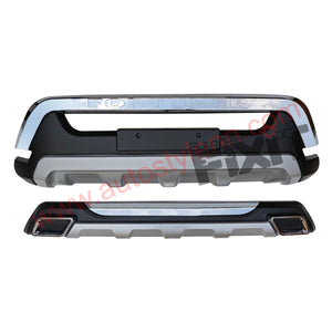 AutoStylenn Toyota Fortuner 2021 Front & Rear Bumper Guard For TOYOTA FORTUNER Compatible with TOYOTA Fortuner Vehicle