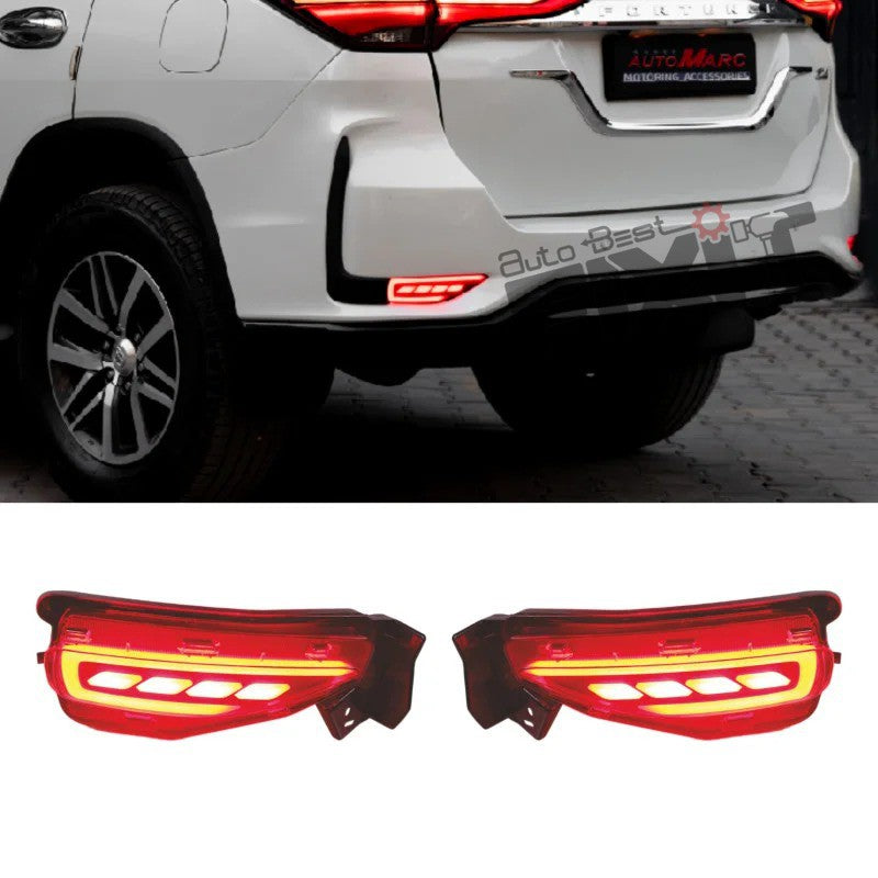 AutoStylenn Toyota Fortuner 2016 Bumper Reflector Matrix For TOYOTA FORTUNER Compatible with TOYOTA Fortuner Vehicle_3