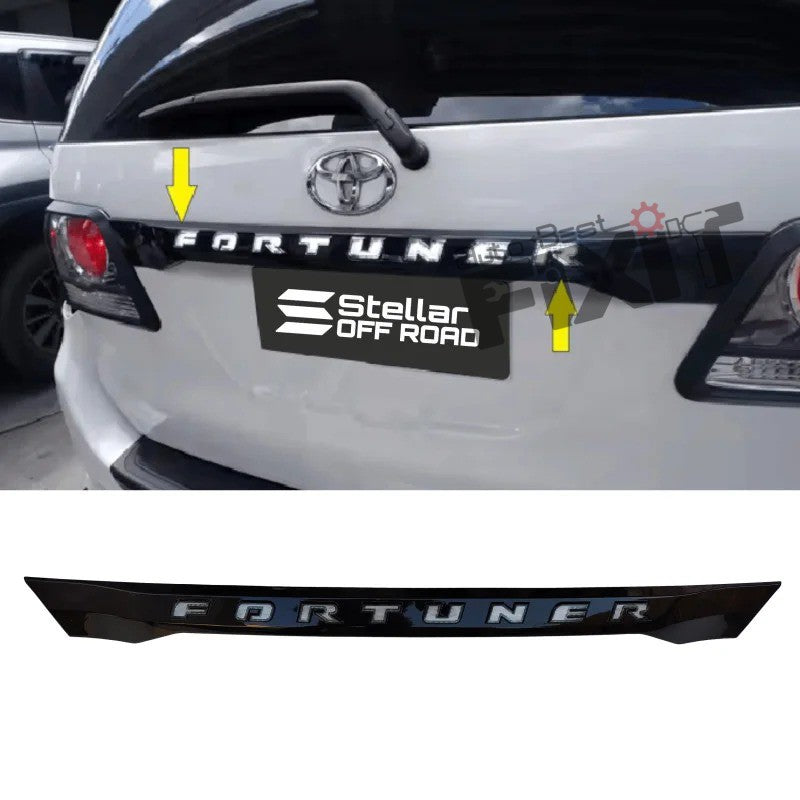 AutoStylenn Toyota Fortuner 2012 Dicky Panel Chrome / Black For TOYOTA FORTUNER Compatible with TOYOTA Fortuner Vehicle_9