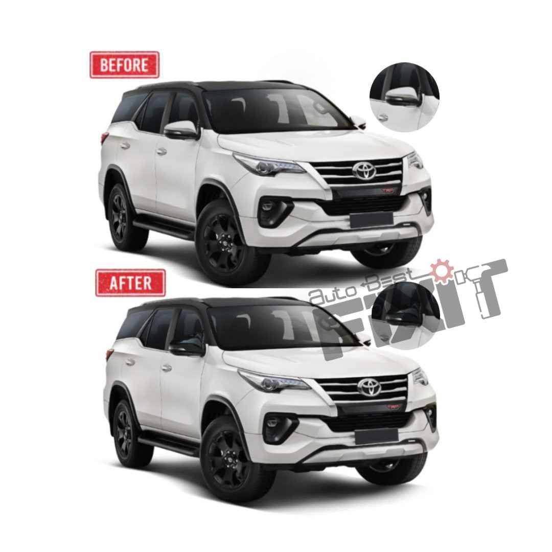 Toyota Fortuner Batman Style Mirror Covers 2016-2025 – Easy Installation F