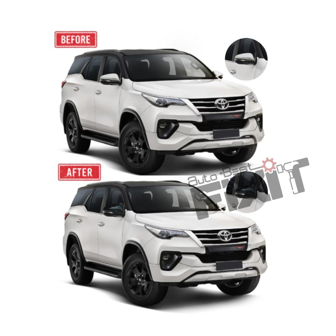 AutoStylenn Toyota Fortuner Batman Style Mirror Covers 2016-2025 For TOYOTA FORTUNER Compatible with TOYOTA Fortuner Vehicle_2