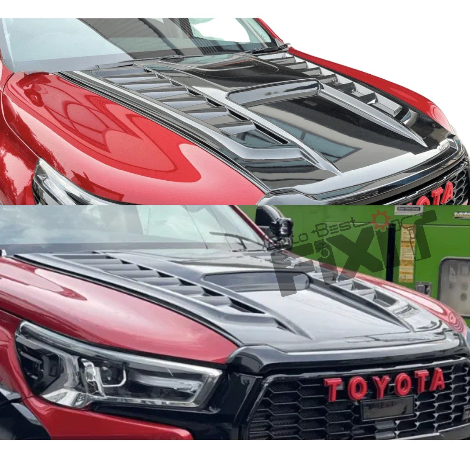 AutoStylenn Toyota  Hilux ABS Bonnet Scoop For TOYOTA HILUX Compatible with TOYOTA Hilux Vehicle_2