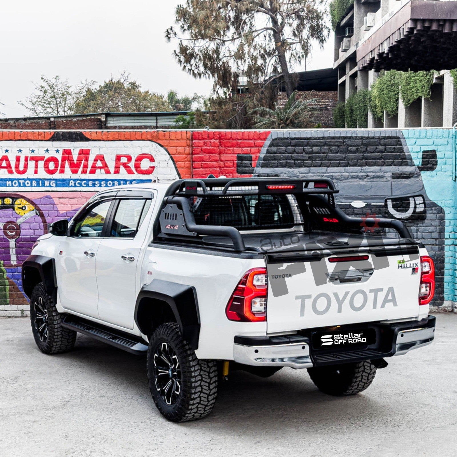 AutoStylenn Toyota Hilux Stellar Roll Bar With Carrier For TOYOTA HILUX Compatible with TOYOTA Hilux Vehicle_1