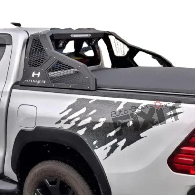 Toyota Hilux Warrior Style Roll Bar With LED – Perfect OEM Fitme