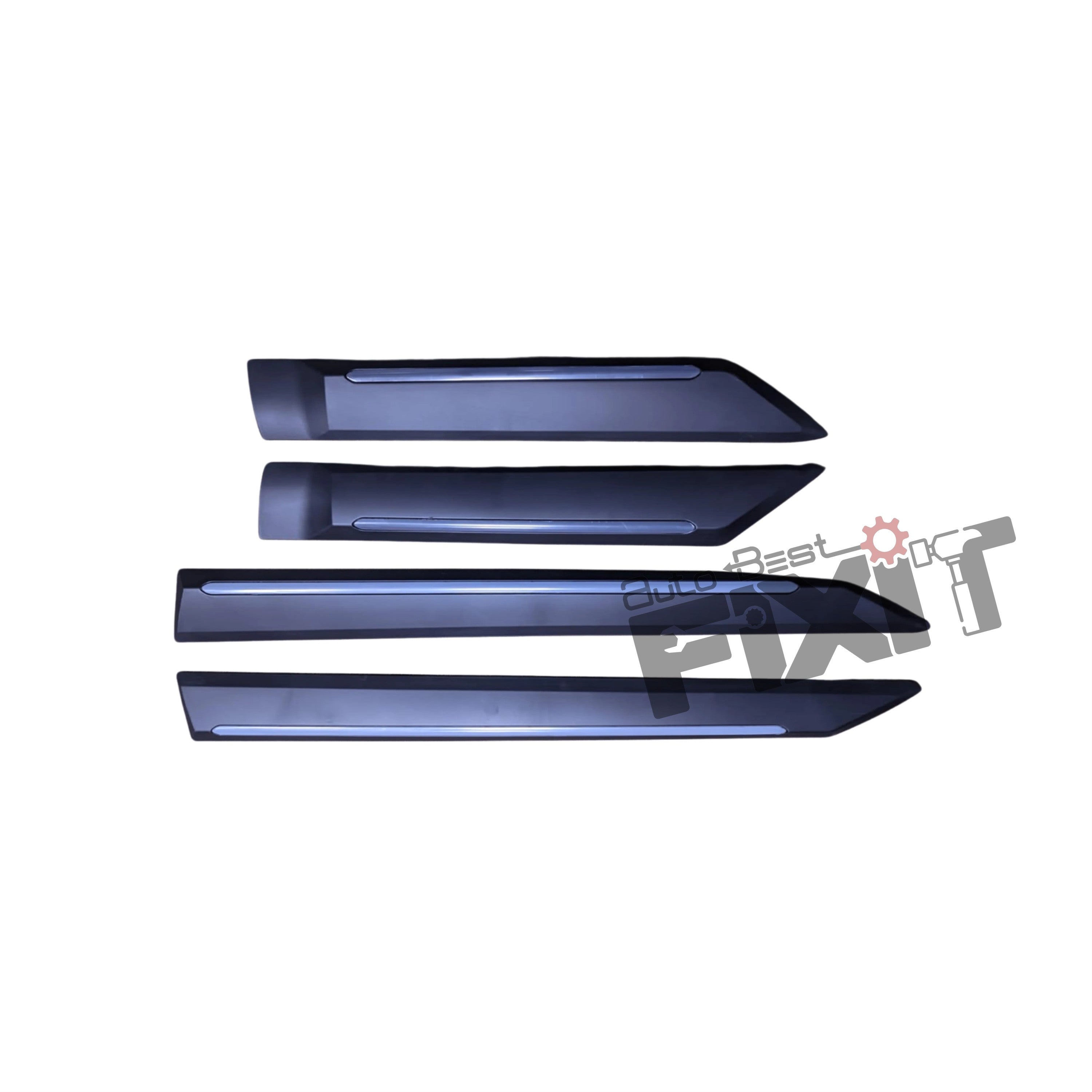 AutoStylenn Toyota  Hilux Side Moulding With Chrome Line For TOYOTA HILUX Compatible with TOYOTA Hilux Vehicle
