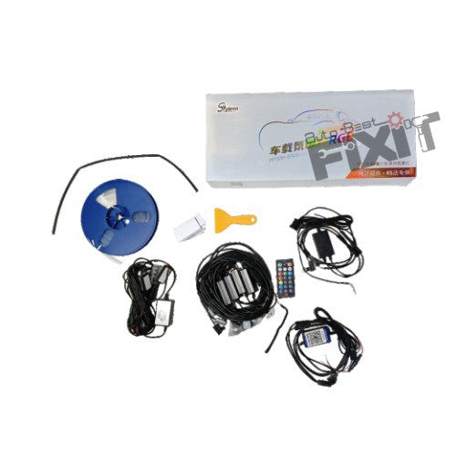 AutoStylenn Auto Stylenn Gen - 3 LED RGB Ambient Light 17 / 20 in 1 (Universal) For TOYOTA HYCROSS Compatible with TOYOTA Hycross Vehicle