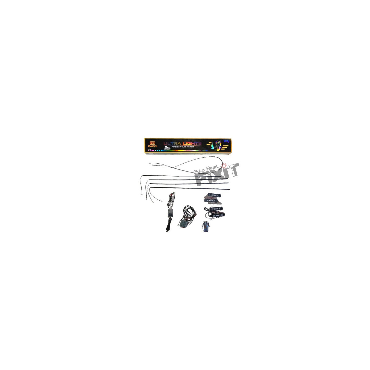 AutoStylenn Auto Stylenn Cardi Ambient Light K3 18 in 1 (Universal) For TOYOTA HYCROSS Compatible with TOYOTA Hycross Vehicle