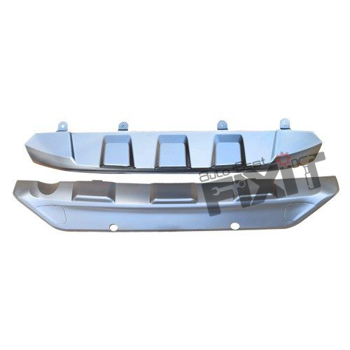 AutoStylenn Toyota Innova Hycross Front & Rear Bumper Silver Color Skid Plate Protector For TOYOTA HYCROSS Compatible with TOYOTA Hycross Vehicle