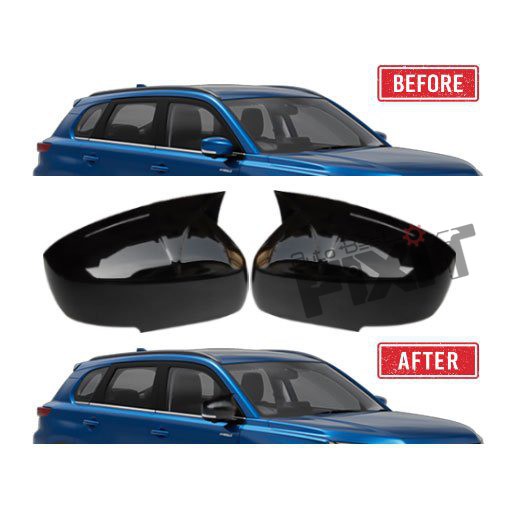 AutoStylenn Toyota Hyryder Batman Style Mirror Covers For TOYOTA HYRYDER Compatible with TOYOTA Hyryder Vehicle_2
