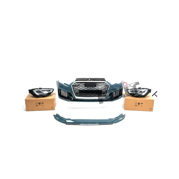 Audi A3 A3 RS3 conversion front bumper kit with headlamps | Petrol Conversion Kit (2017-2021)