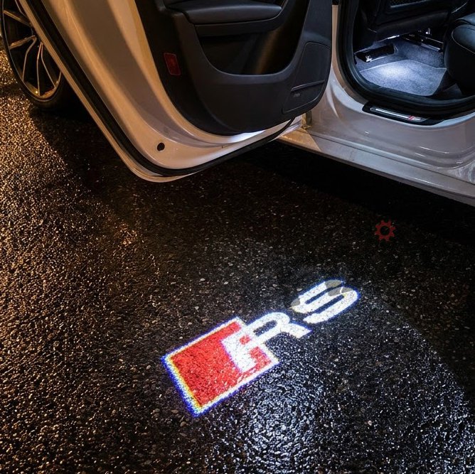 Audi A7 (2012-2016) RS Style LED Door Welcome Light – Logo Puddle Lamp | XM
