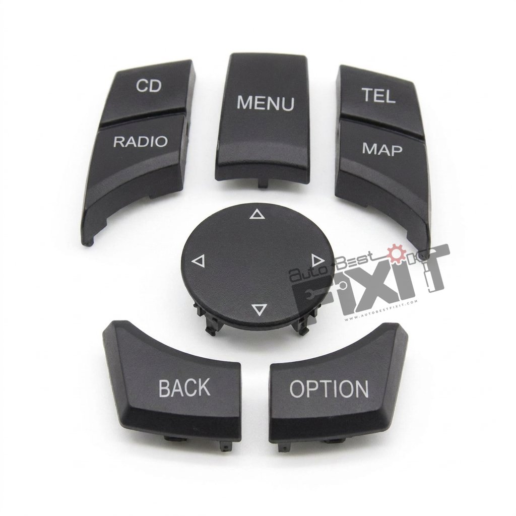 KARTION Multimedia Button Compatible With Bmw 5 Series Multimedia Button 5 Series F10 2010-2017 1 Series F20 3 Series F30 F34 6 Series F12 7 Series F02 X3 F25 X5 F15 X6 F16 Compatible with BMW 1' F20 Vehicle