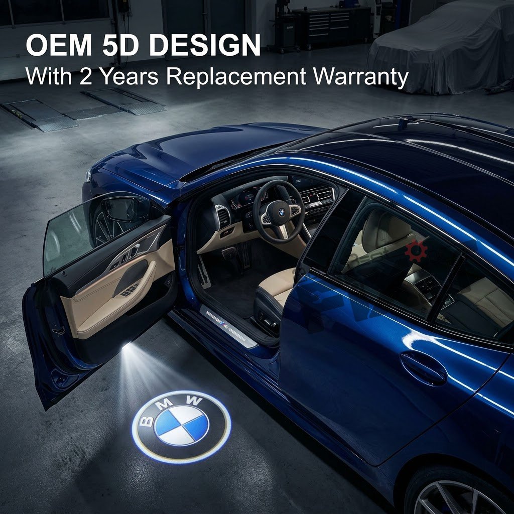 BMW 5 Series (2012-2017) 5D Logo Design LED Door Welcome Light – Puddle Lamp | XM