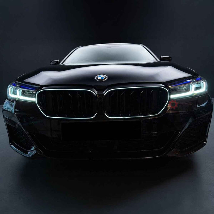 BMW 5 Series (2022-25) LED Grille - Plug And Play | ABS Plastic Material | Direct-Fit Replacement Pa – Installed Photo