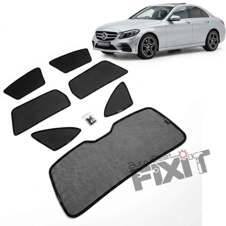 Mercedes-Benz C-Class Car Window Curtains (2014-2021) - Custom Fit Sun Shade, UV & Privacy Protection