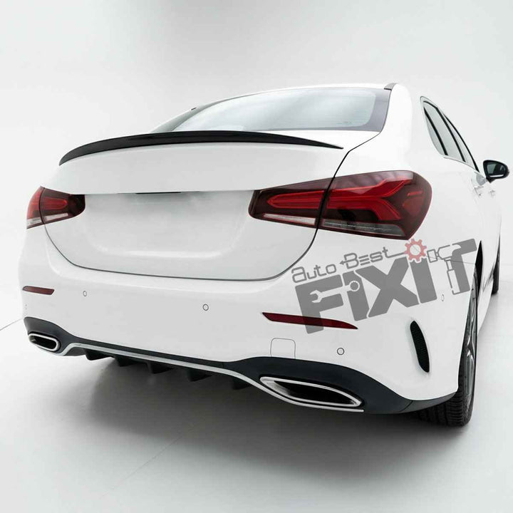 Mercedes-Benz A-Class Sedan (2023-25) Gloss - Black Boot Lip Spoiler | ABS Plastic Material | Custom-Fit Add-On – Installed Photo