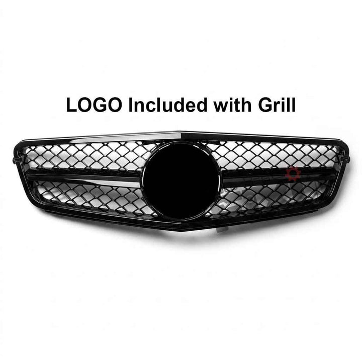 Mercedes-Benz C-Class (2008-14) AMG Grille - Black | ABS Plastic Material | Direct-Fit Replacement Pa