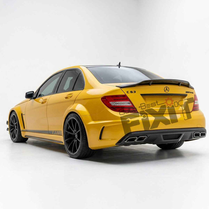 Mercedes-Benz C-Class (2008-14) Gloss - Black Boot Lip Spoiler | ABS Plastic Material | Custom-Fit Add-On