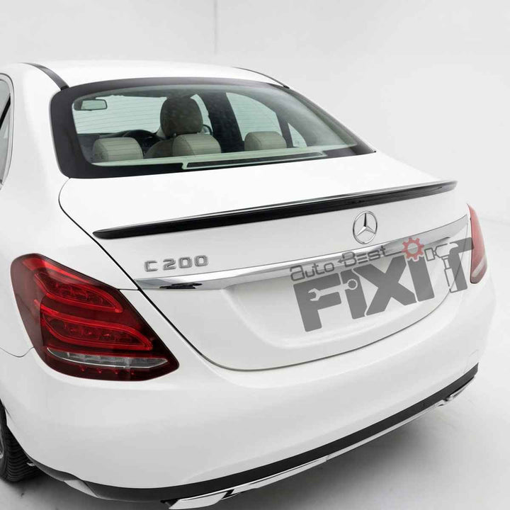 Mercedes-Benz C-Class (2015-21) Gloss - Black Boot Lip Spoiler | ABS Plastic Material | Custom-Fit Add-On