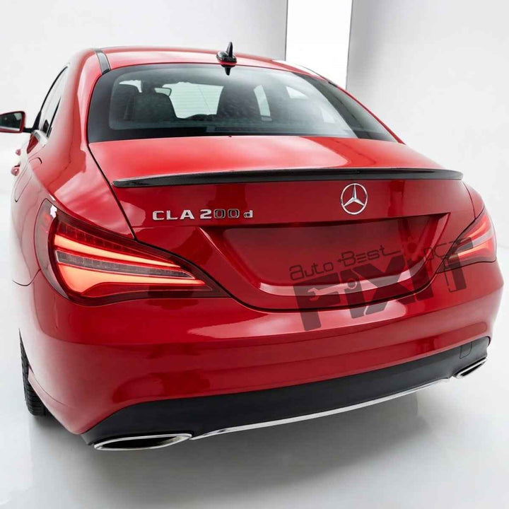 Mercedes-Benz CLA (2014-20) Gloss - Black Boot Lip Spoiler | ABS Plastic Material | Custom-Fit Add-On – Installed Photo