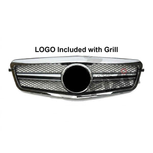 Mercedes-Benz E-Class (2009-12) AMG Grille - Silver | ABS Plastic Material | Direct-Fit Replacement Pa