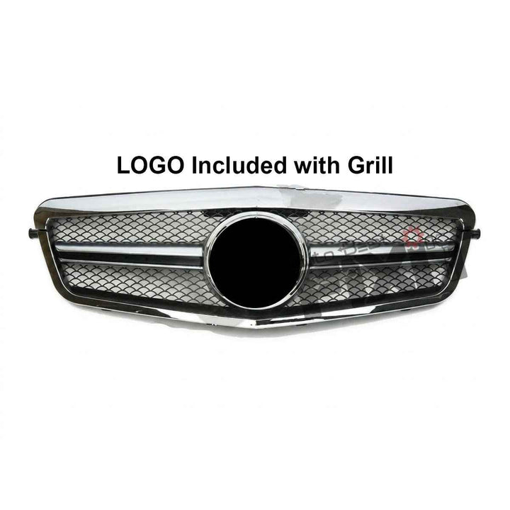 Mercedes-Benz E-Class (2009-12) AMG Grille - Silver | ABS Plastic Material | Direct-Fit Replacement Pa