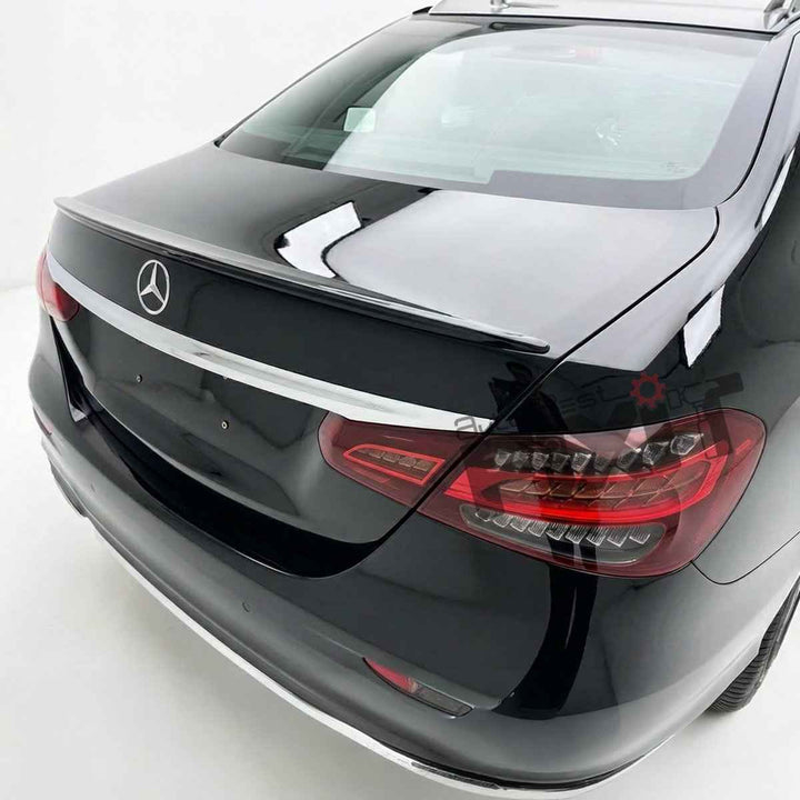 Mercedes-Benz E-Class (2022-25) Gloss - Black Boot Lip Spoiler | ABS Plastic Material | Custom-Fit Add-On