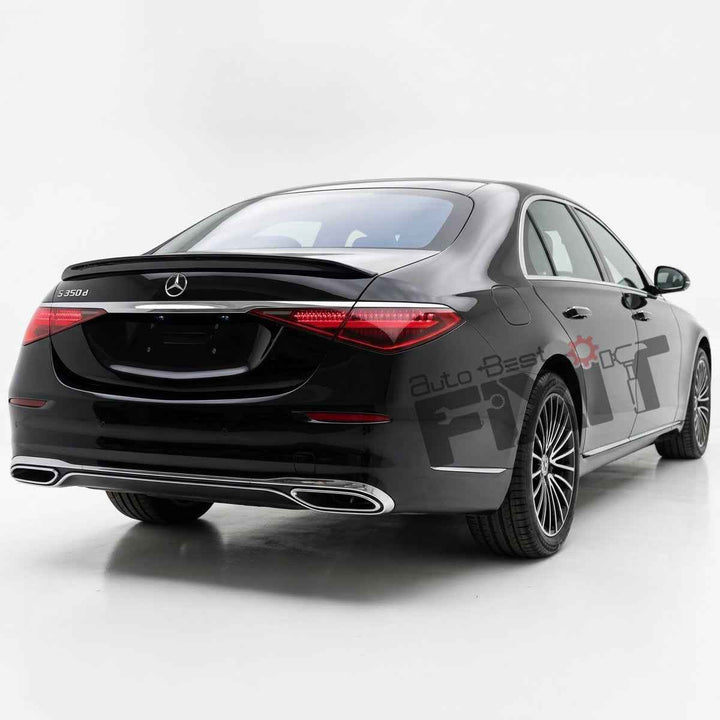 Mercedes-Benz S-Class (2022-26) Gloss - Black Boot Lip Spoiler | ABS Plastic Material | Custom-Fit Add-On