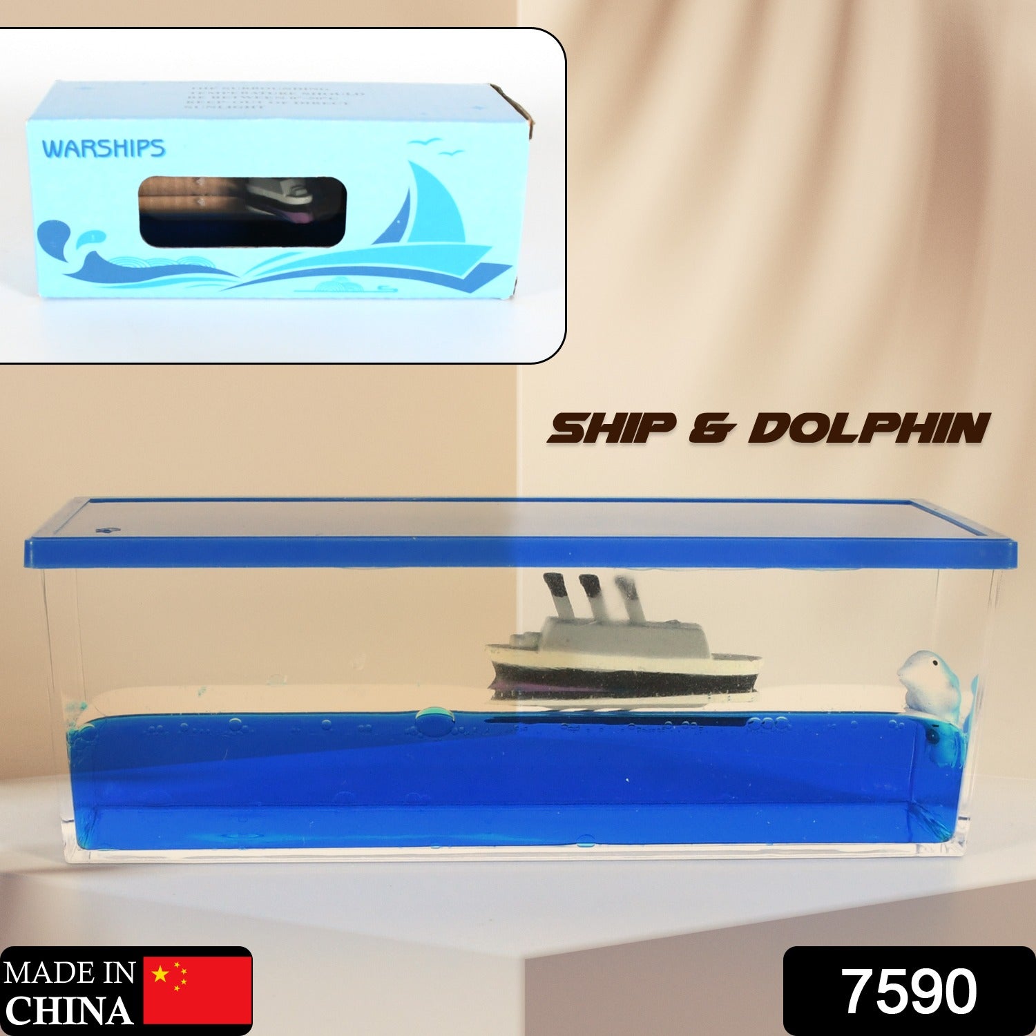 Floating Water Cruiser Ship Iceberg for Car Dashboard Decoration