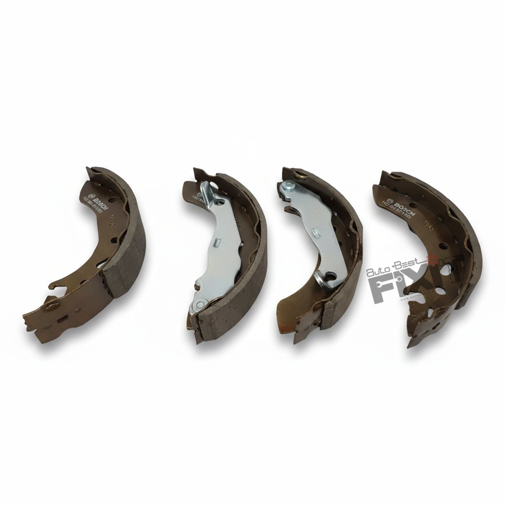 BOSCH REAR BRAKE SHOE SET-FIESTA 1ST GEN 2005-2012/FIGO 1ST GEN 2010-2015/FUSION 2004-2010/IKON 1999-2011 Compatible with FORD FIESTA Vehicle_1