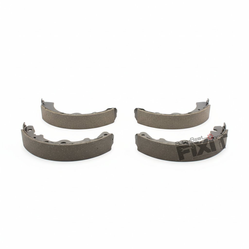 High-performance rear brake shoe set replacement for Alto 800 1st Gen 2012-2019 showing heavy-duty connector pins and clean unit housing assembly.