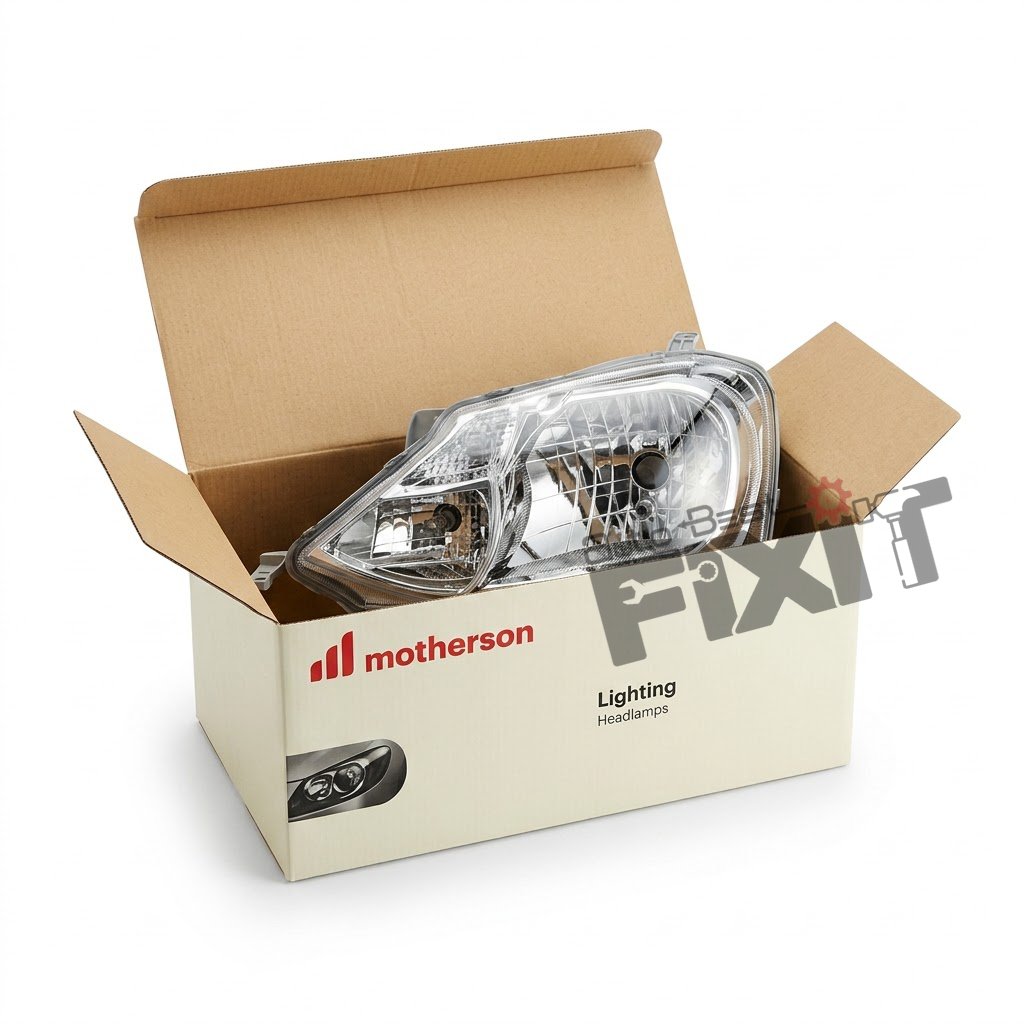 Toyota Etios & Platinum Etios Headlamp Assembly Left MOTHERSON Headlight — Compatible with TOYOTA ETIOS 2010-